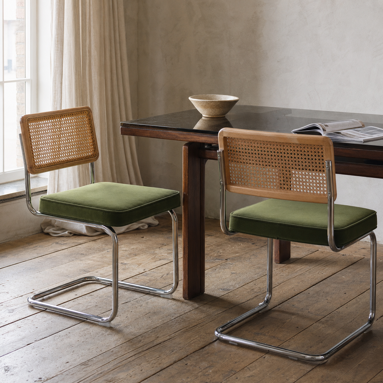 Two Seventy Nine rattan dining chairs set