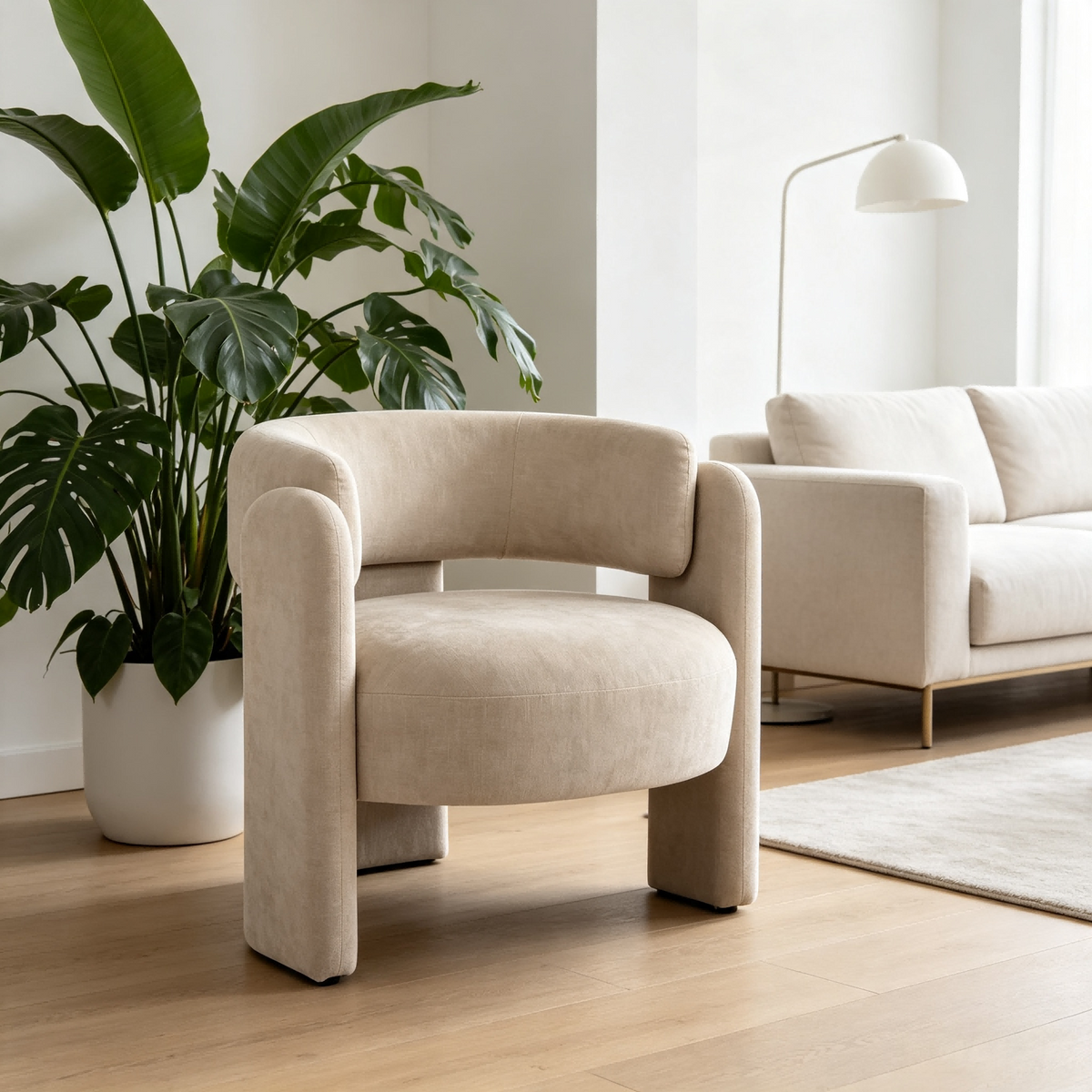Gray Barrel Chair