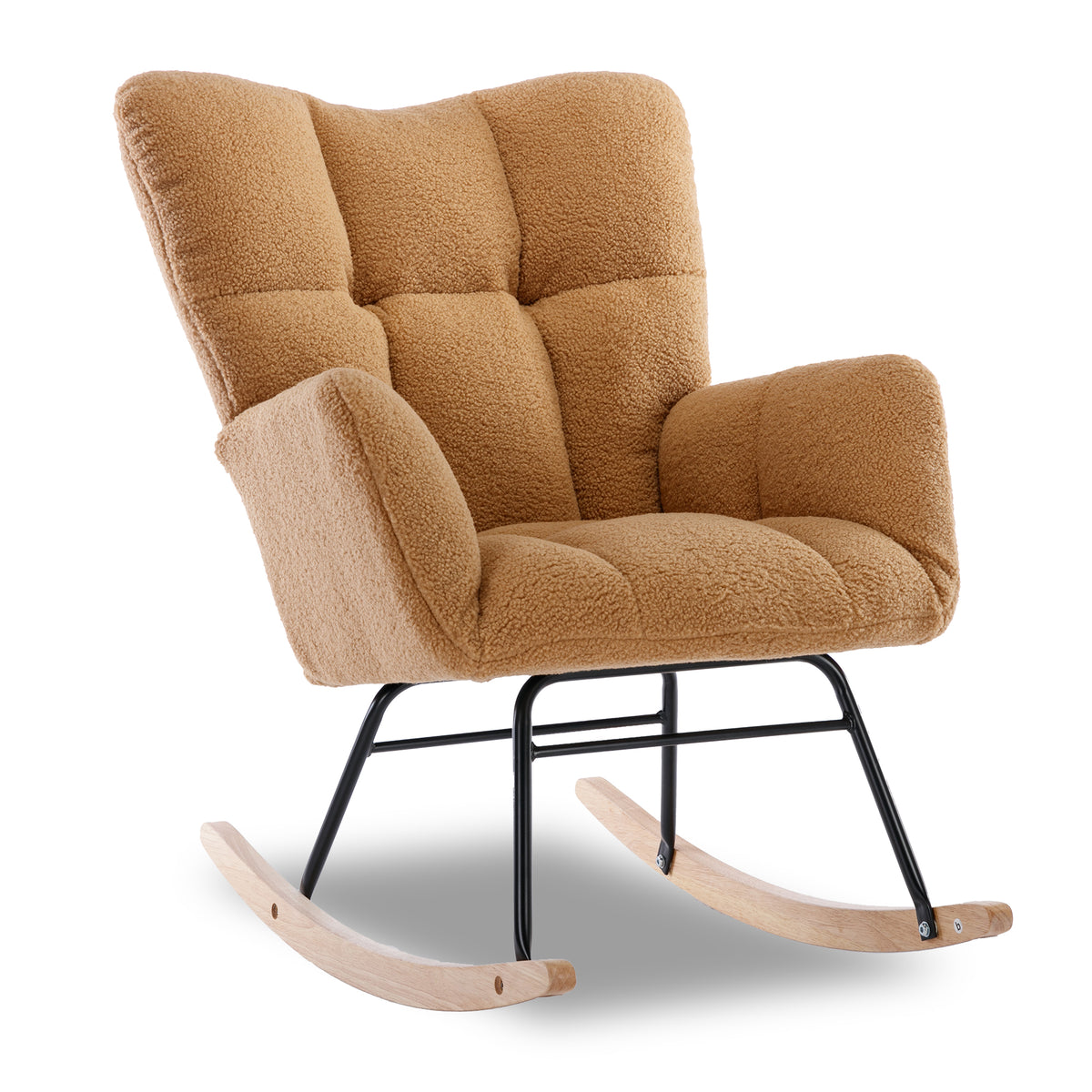 Khaki Sherpa Rocking Chair, Nursery