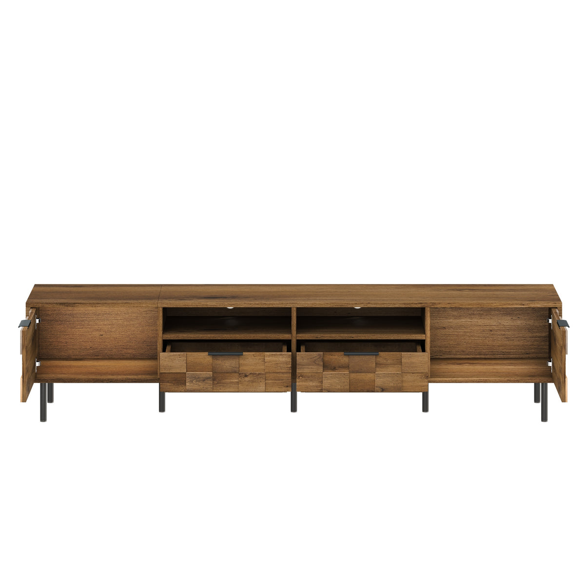 Natural TV Stand for TVs up to 75 in, 78.7 in Wide