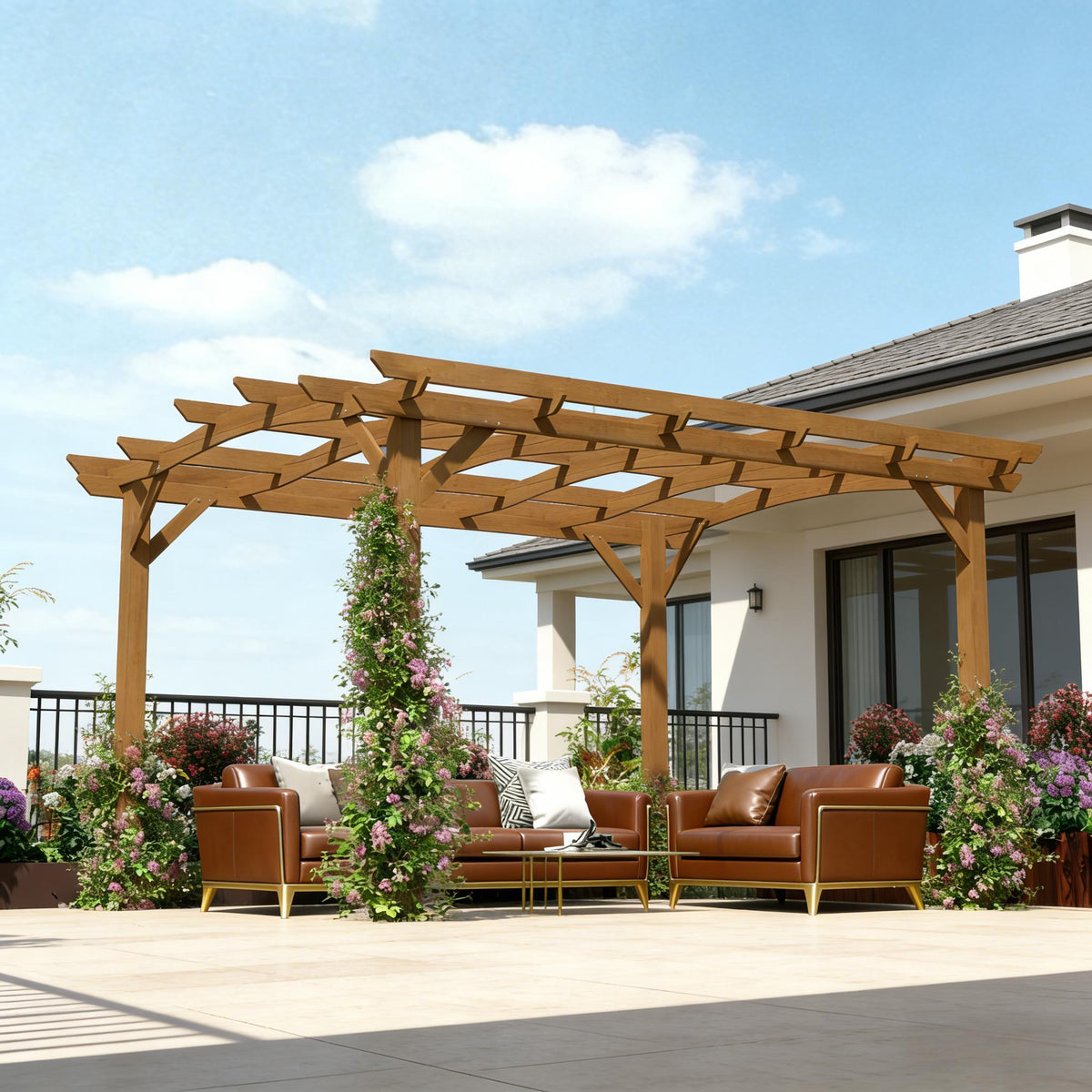 Dark Brown Pergola