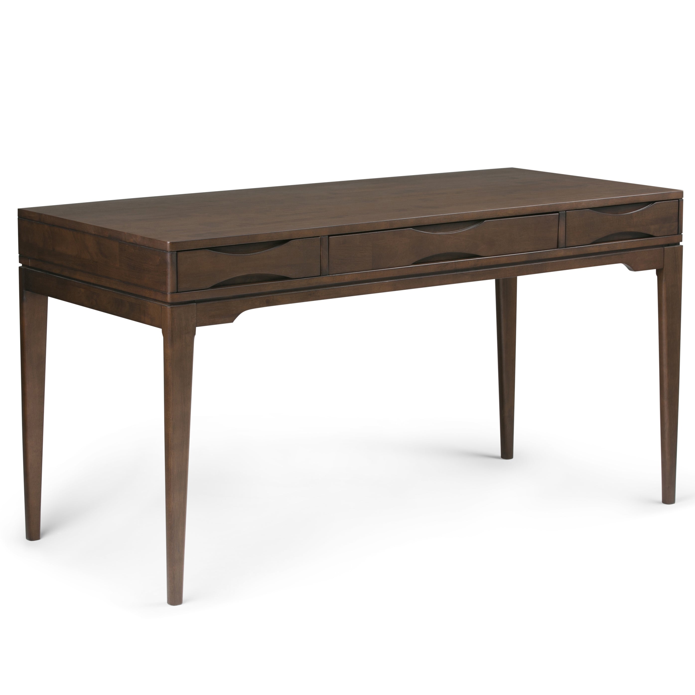 Office Desk with Keyboard Tray, 60 in, Walnut