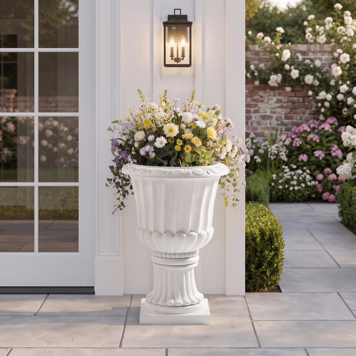 White Outdoor Planter
