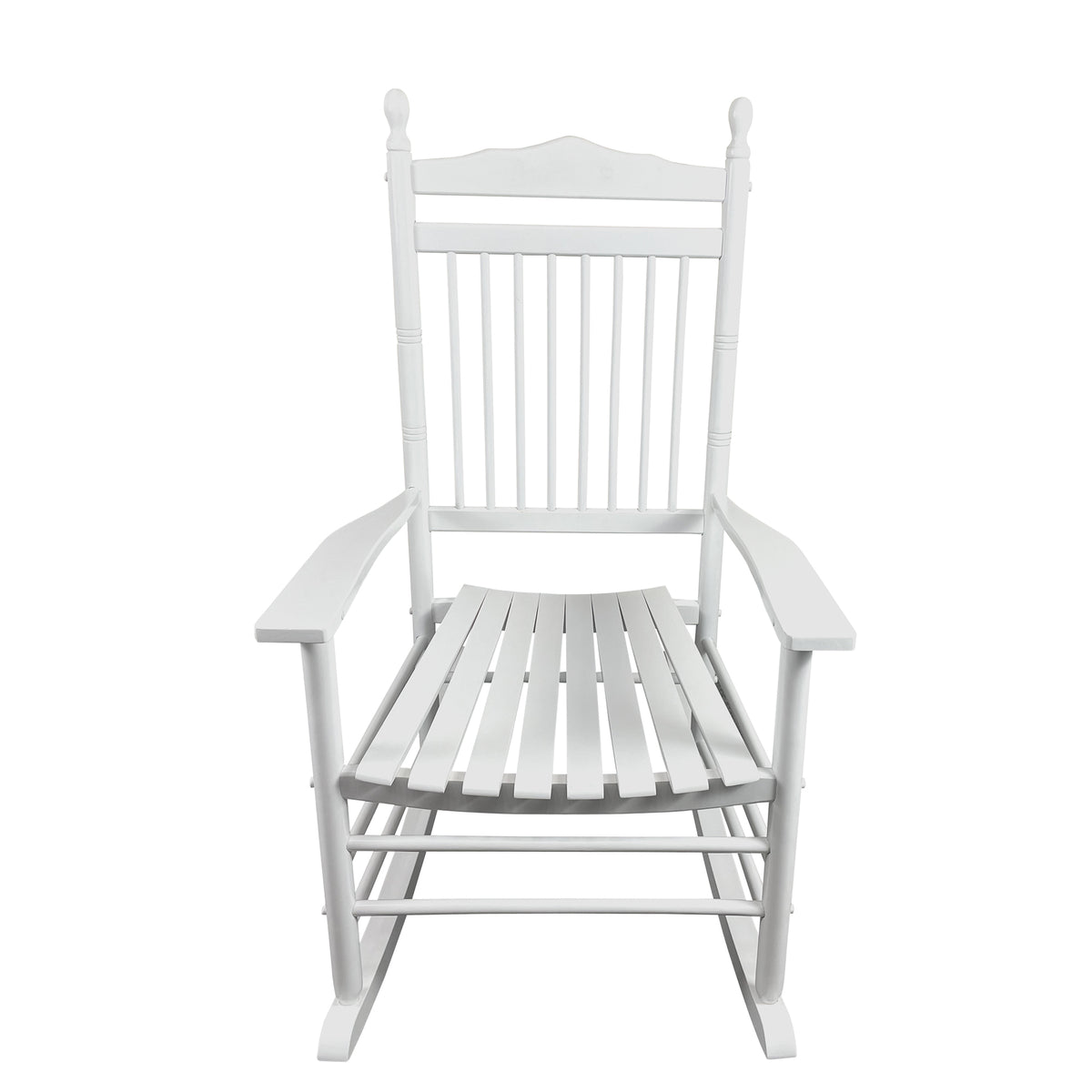 White Solid Wood Outdoor Rocking Chair