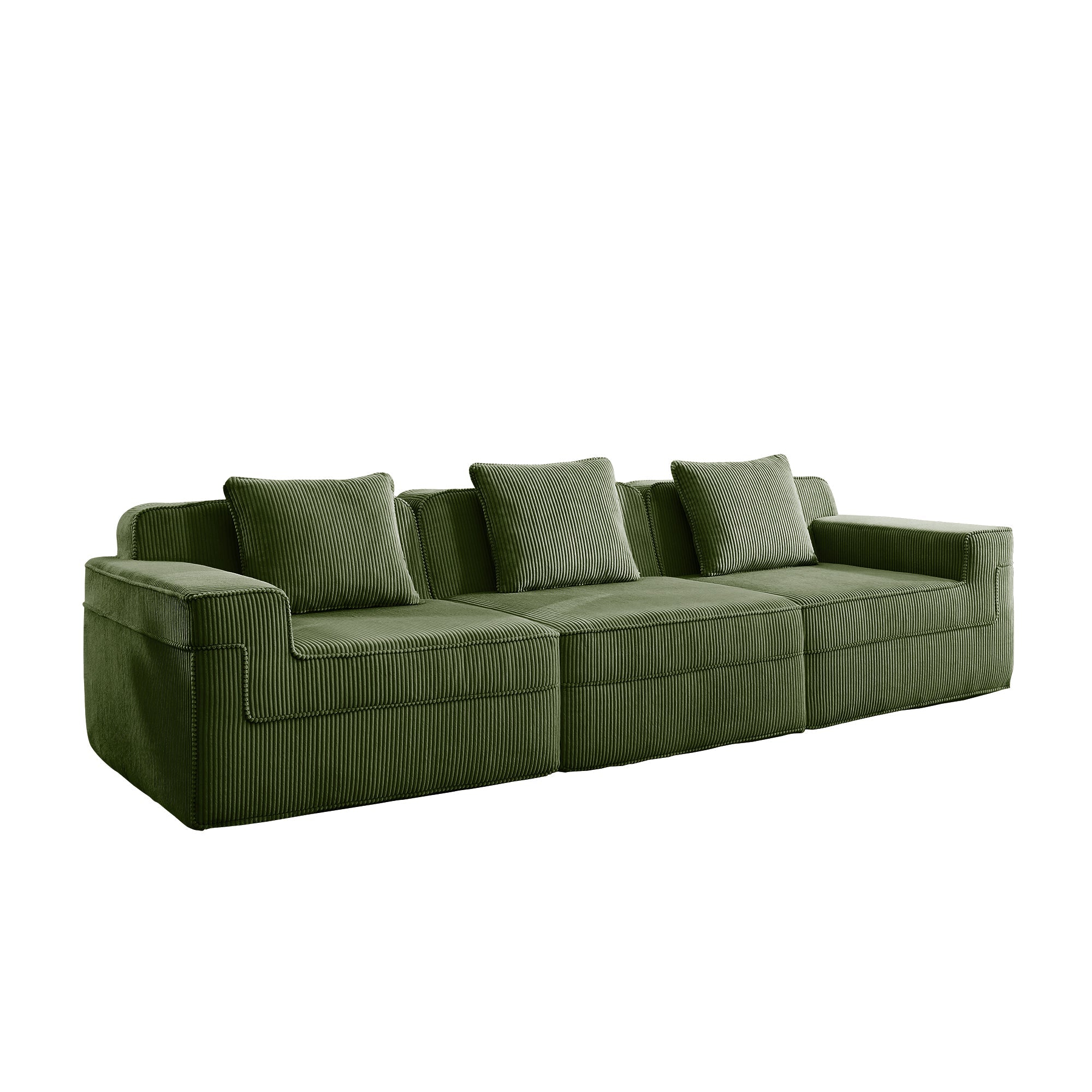 Hudson 3-Seat Boneless Couch in Olive #OttOnly_0 #Color_Olive
