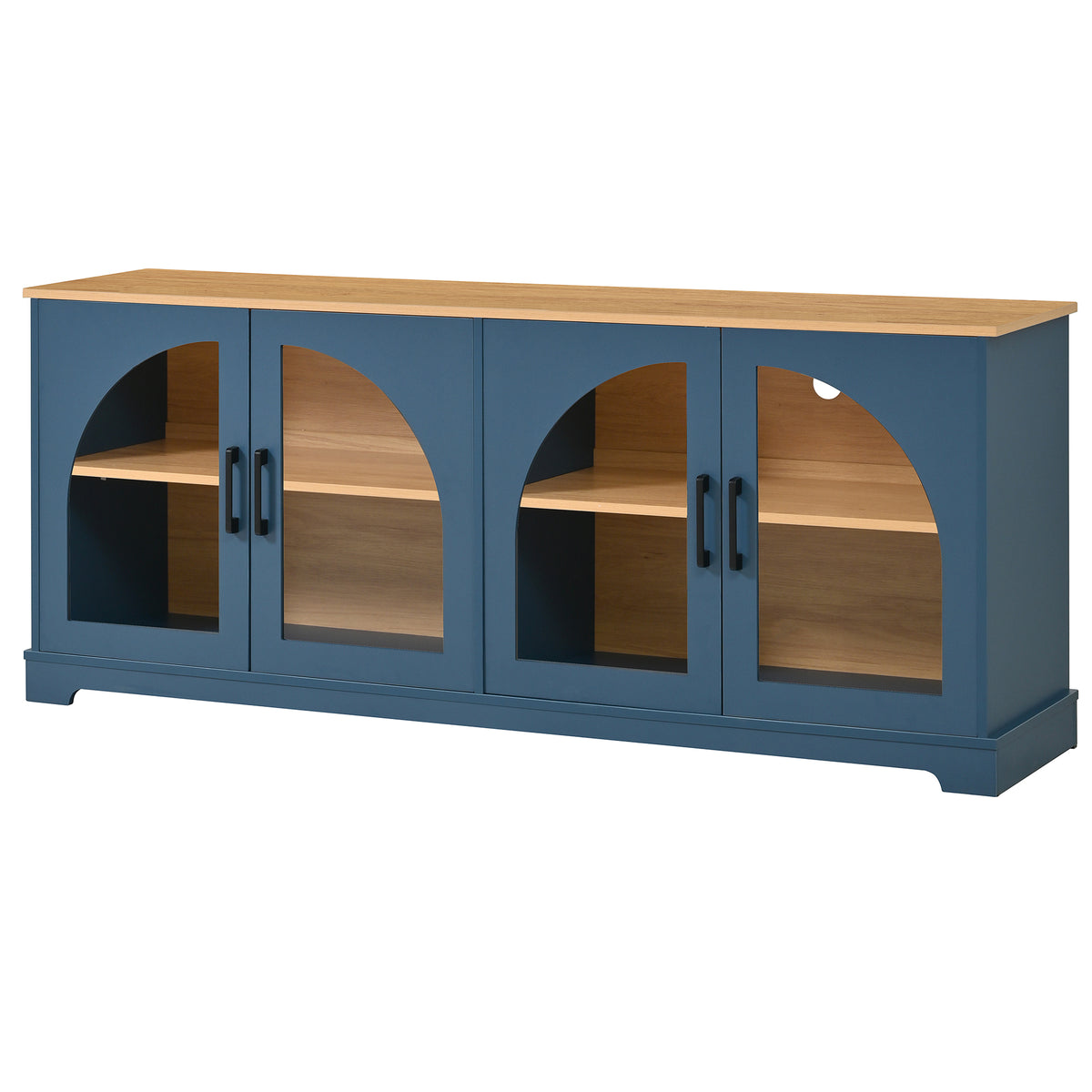 Blue TV Stand for TVs up to 70 in, 66.9 in Wide