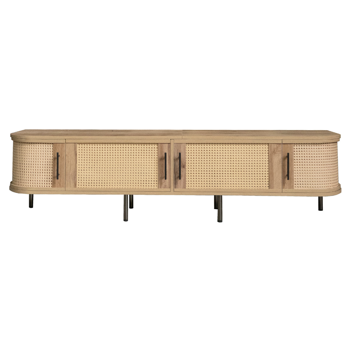 Natural TV Stand for TVs up to 80 in, 70.8 in Wide