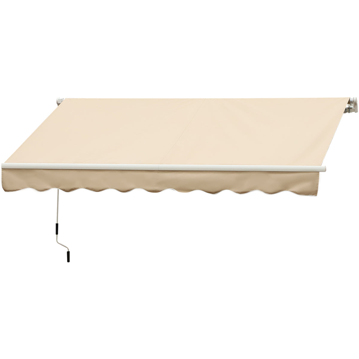 8x10 ft Beige Retractable Awning