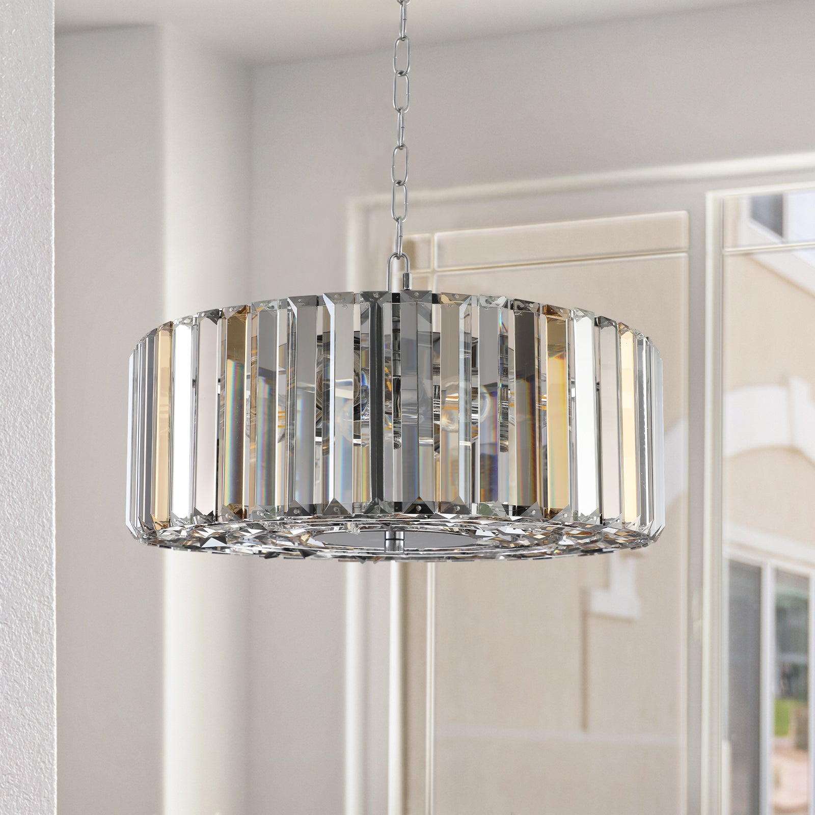Chandelier, K9 Crystal, 4-Light, Transparent Finish