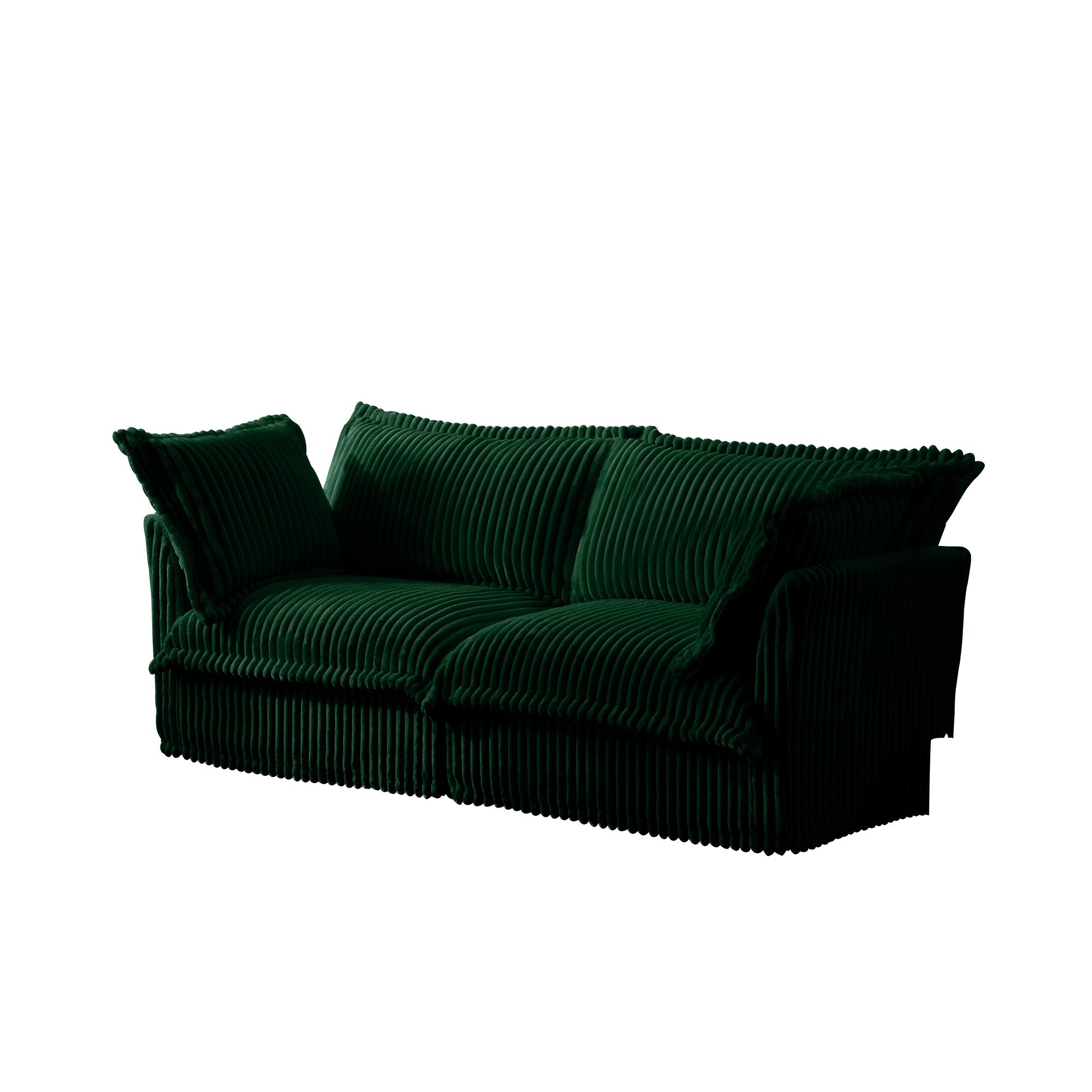 Fluffy 2-Seat Modular Sofa in Corduroy Emerald #OttOnly_0 #Fabric_Corduroy Emerald
