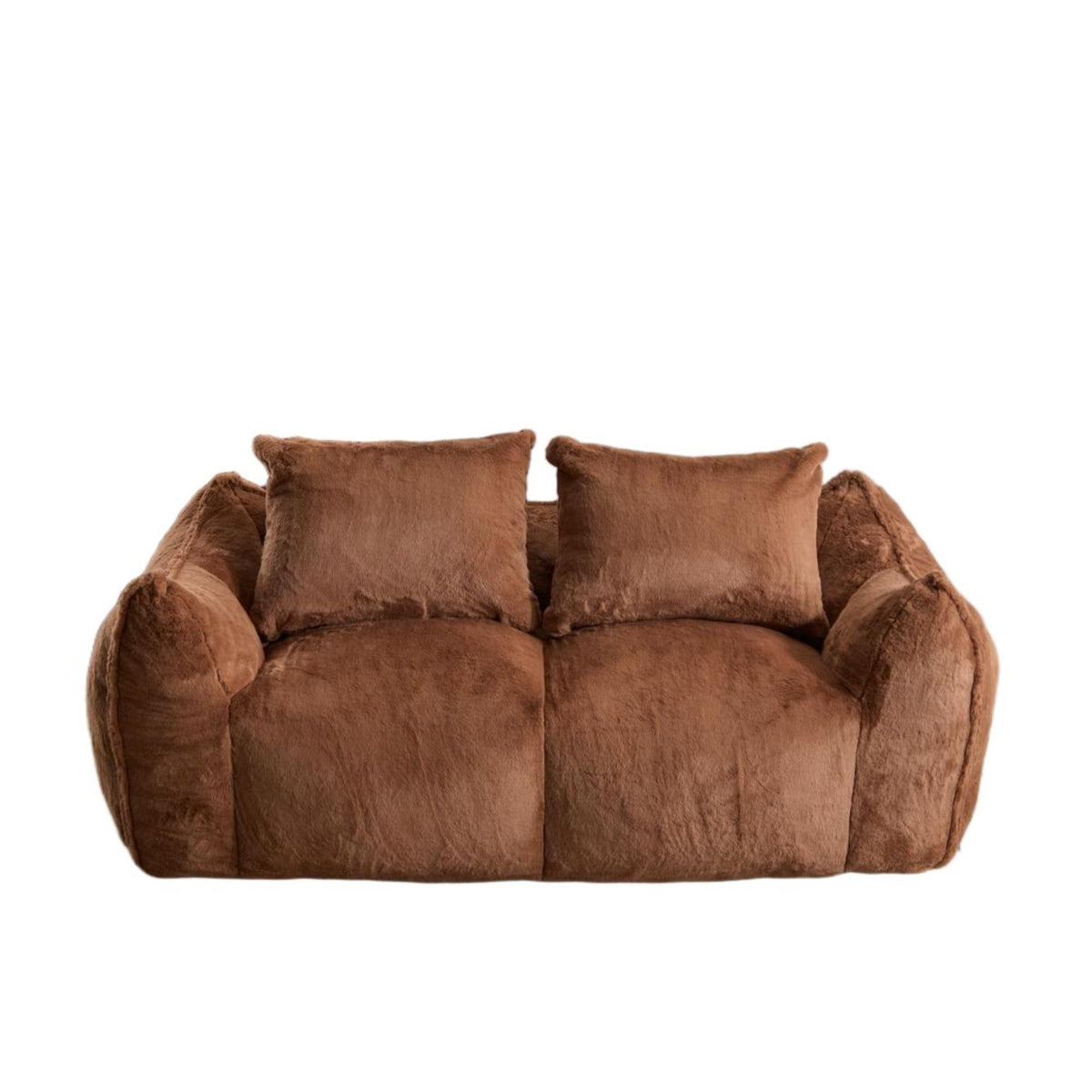 Brown Faux Fur Bean Bag Sofa