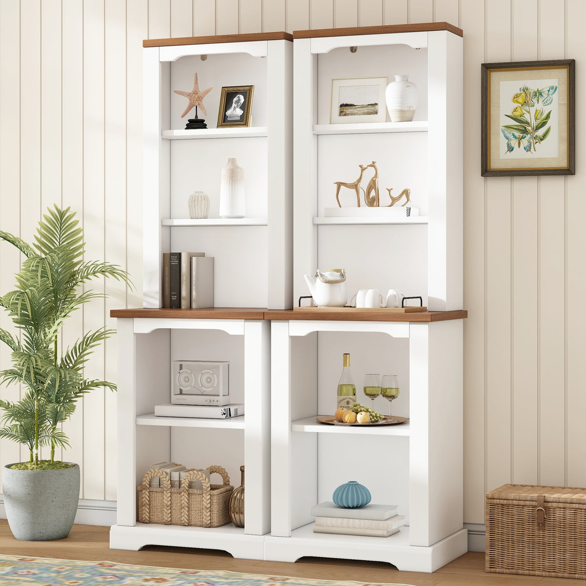 Walnut Bookcase, 41.7 in Wide