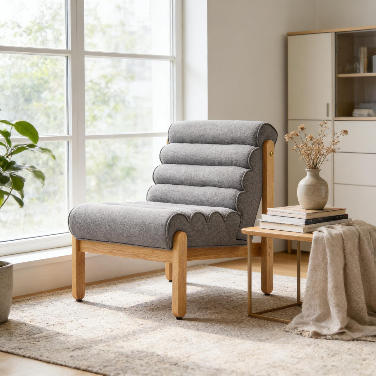 Dark Gray Accent Chair, 25.8 in Wide