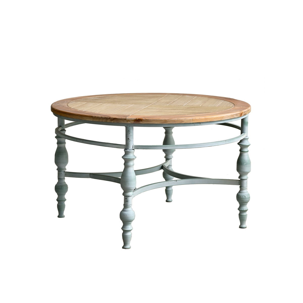 Natural Round Coffee Table, 31.5 in, Rustic