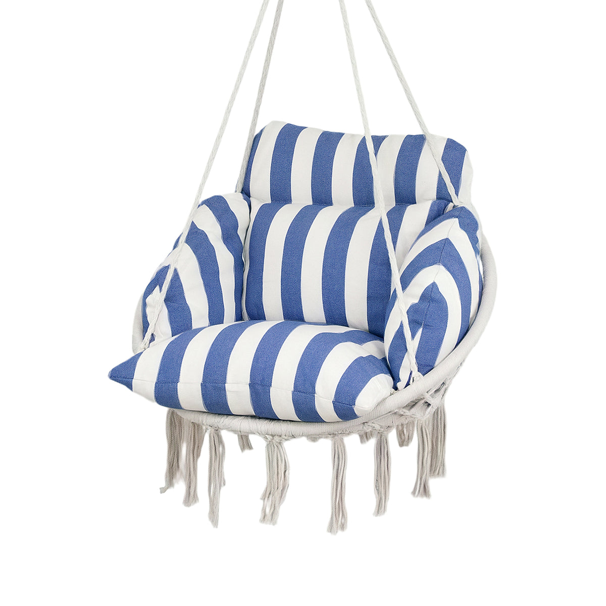 Hammock Chair, Blue and White