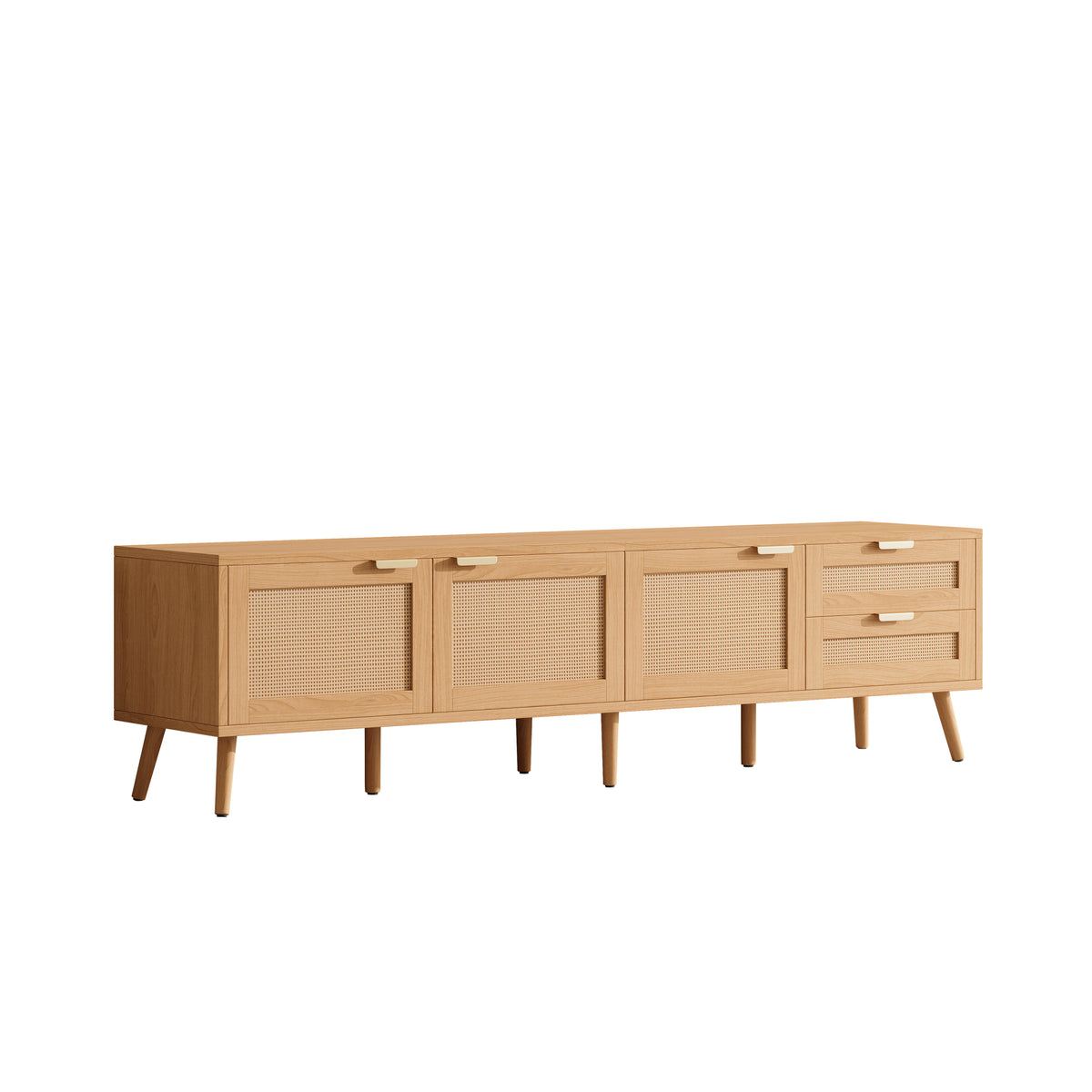 Natural TV Stand for TVs up to 80 in, 70.9 in Wide