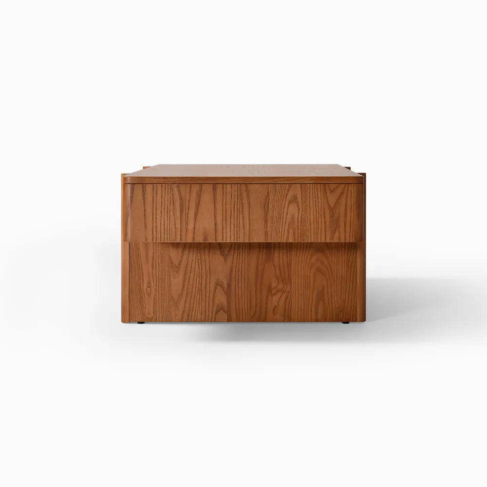 47" Solid Ash Wood Coffee Table with Hidden Storage