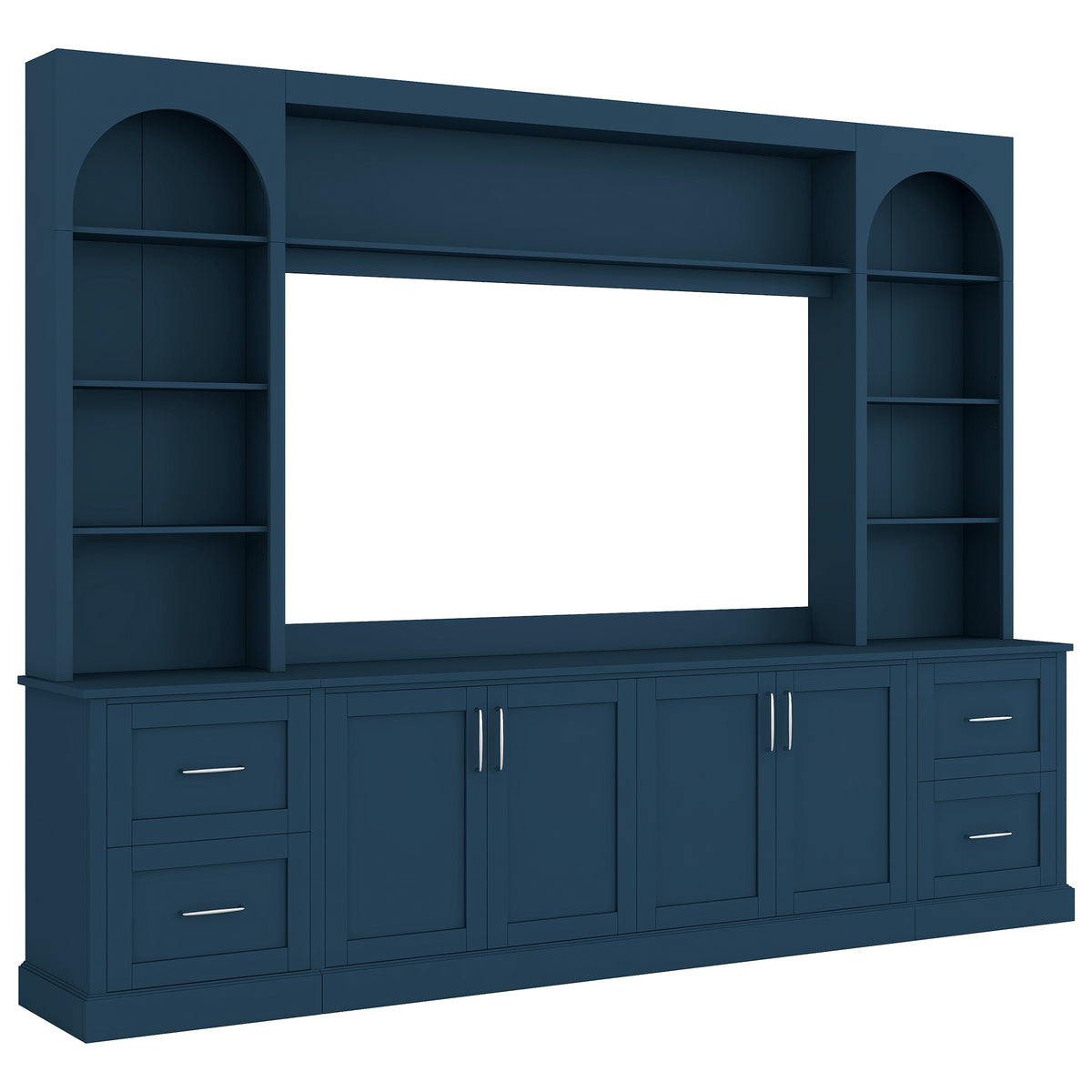 Blue Entertainment Center for TVs up to 65 in, 103.1 in Wide