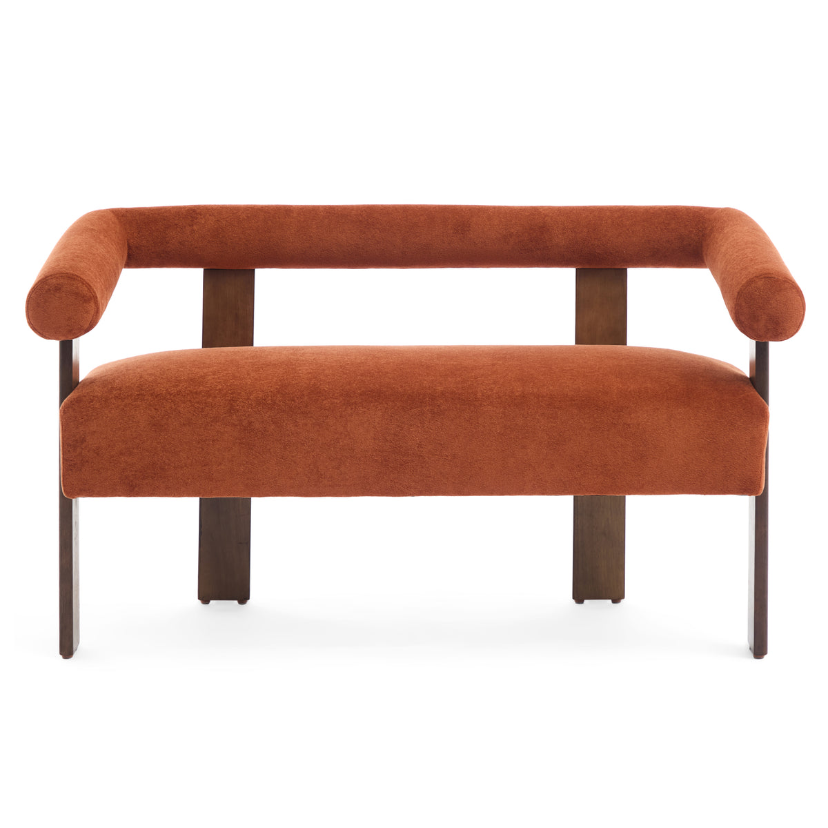 Brown Loveseat, 53.3 in Wide
