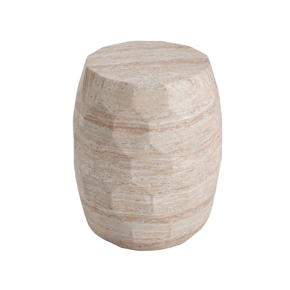 Beige Outdoor Side Table, 15.3 in Tall