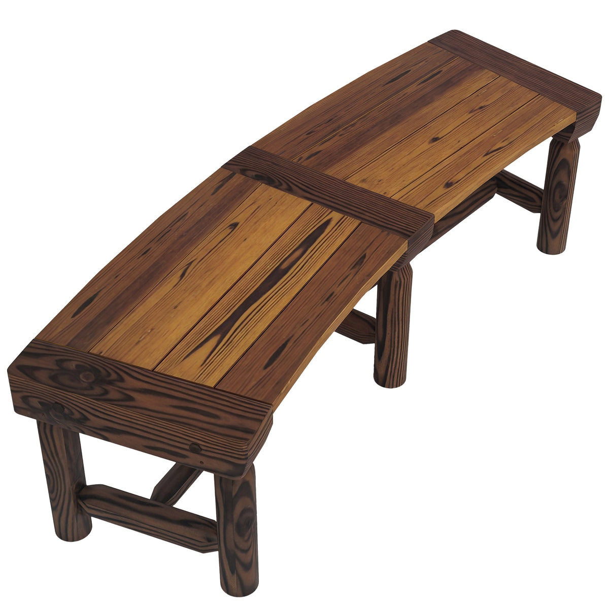 Brown Outdoor Bench, 58.3 in Wide