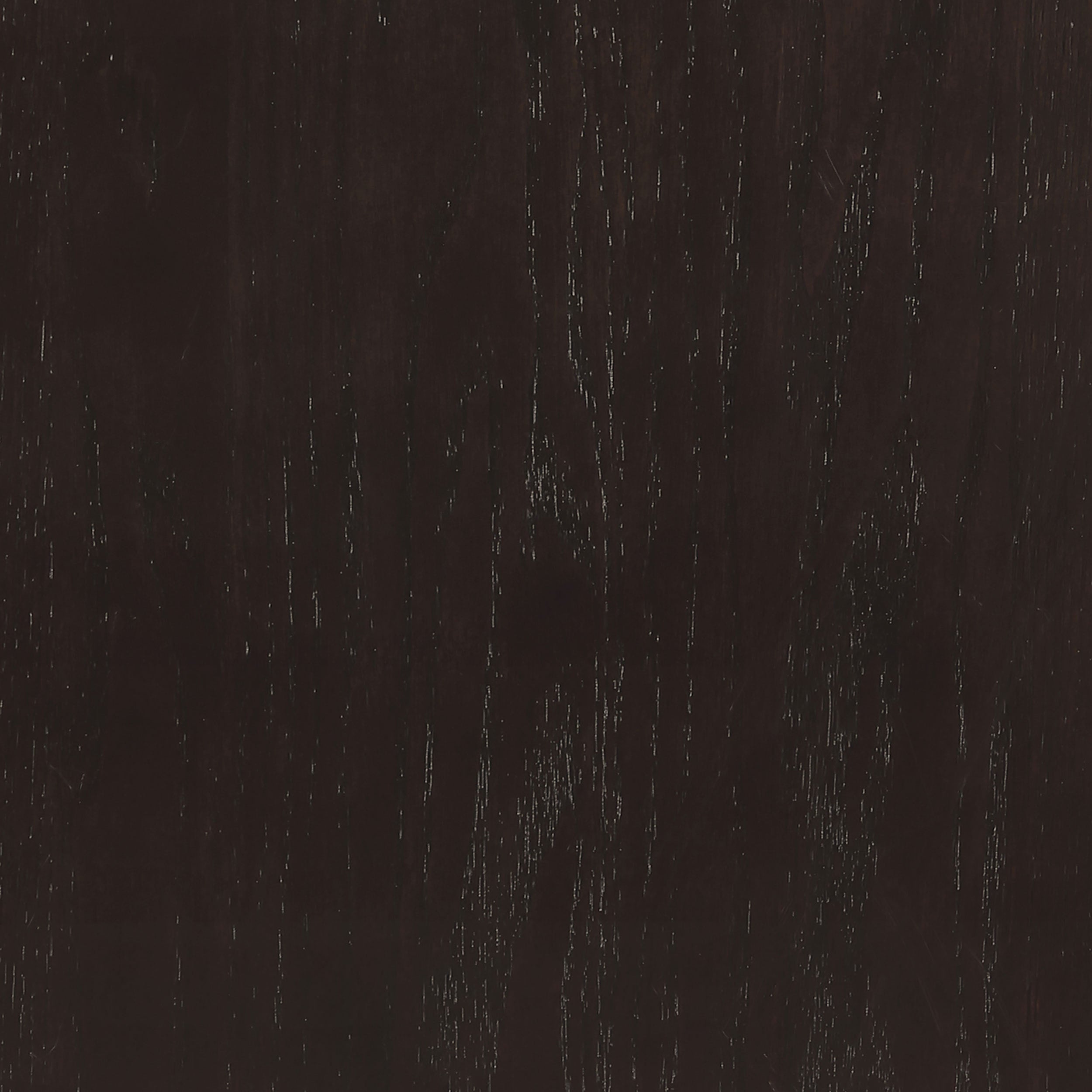 Close-up of the espresso wood grain finish