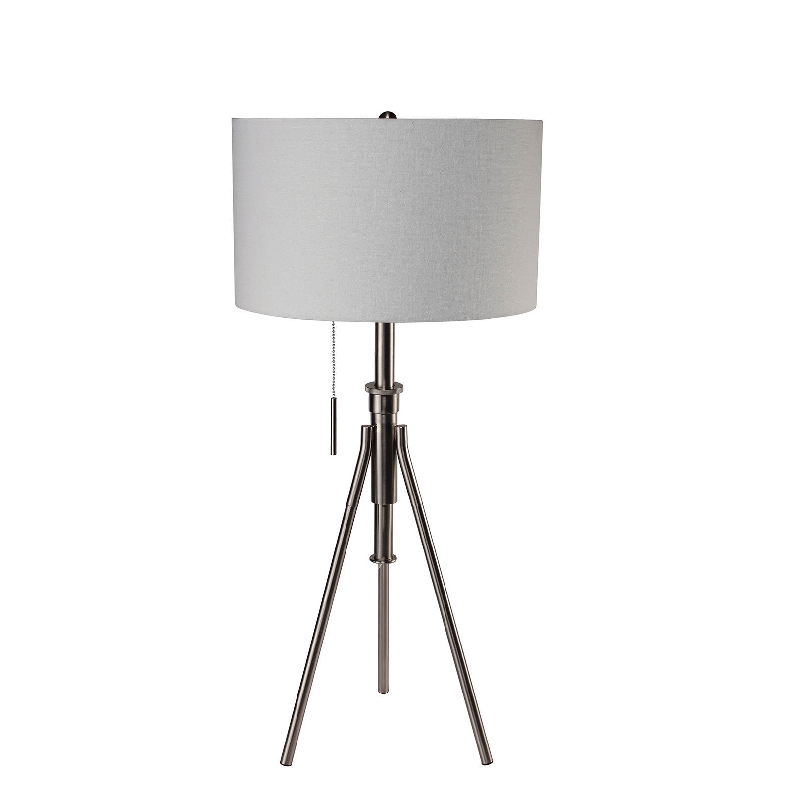 Floor Lamp, Contemporary Metal, Brushed Chrome