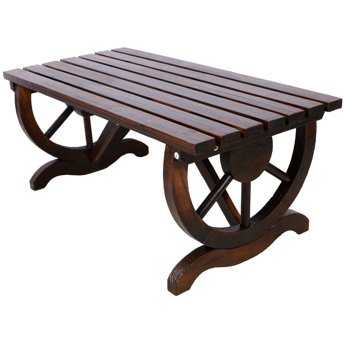 Brown Outdoor Bench, 38.5 in Wide