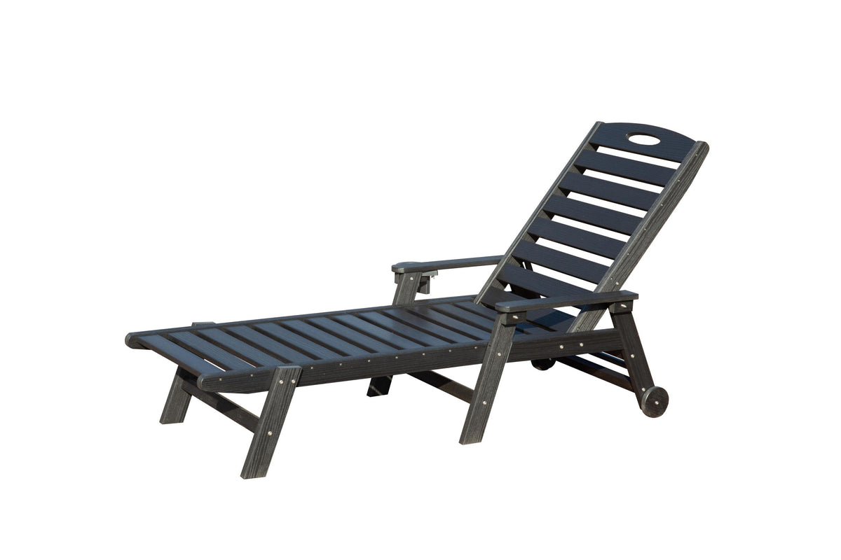 Black Adjustable Outdoor Chaise Lounge