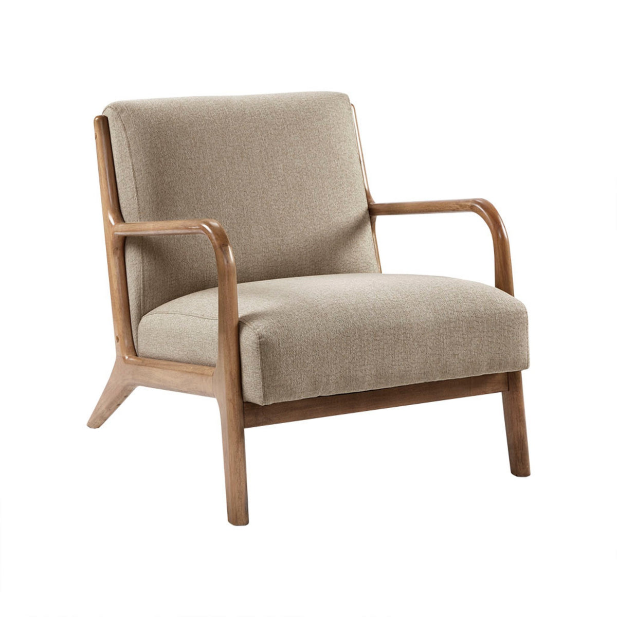 Taupe Accent Chair, Mid-Century