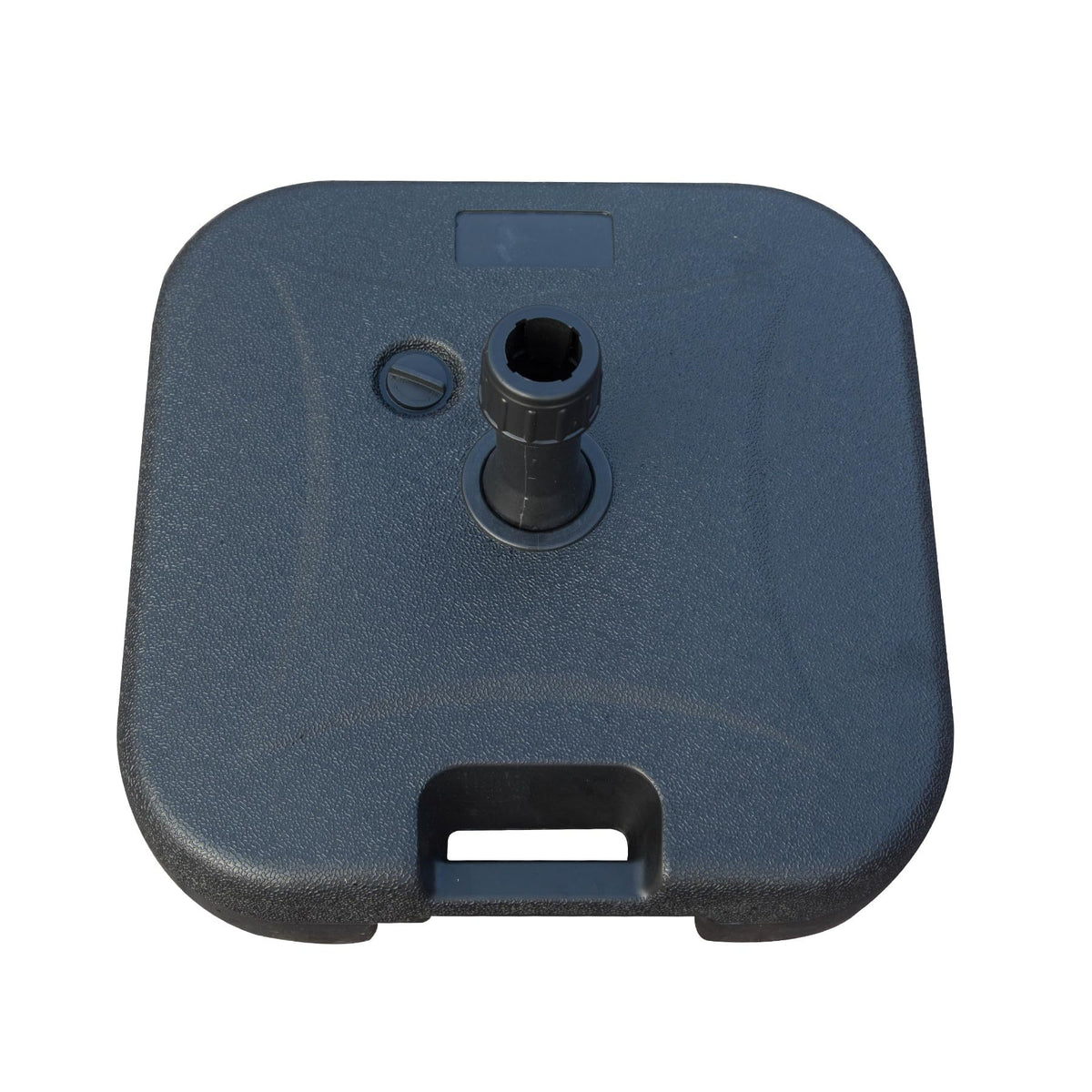 Black Resin Patio Umbrella Base, Square