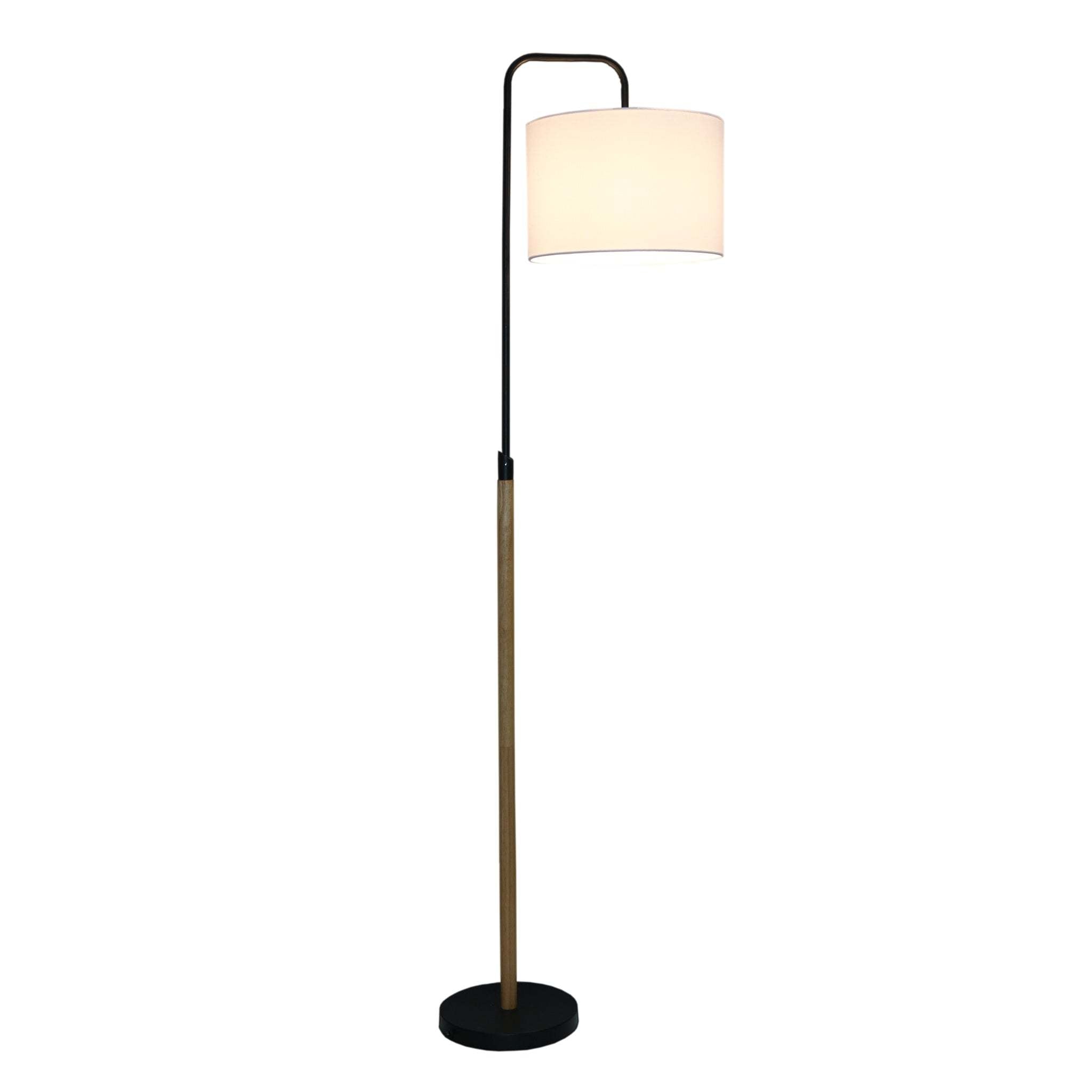 Floor Lamp, Arc Style with Foot Switch, Black