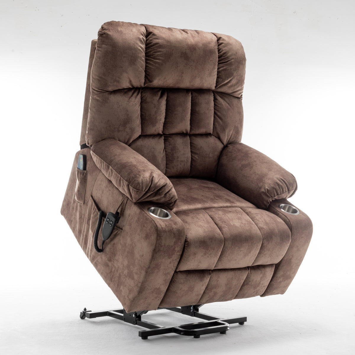 Brown Velvet Recliner