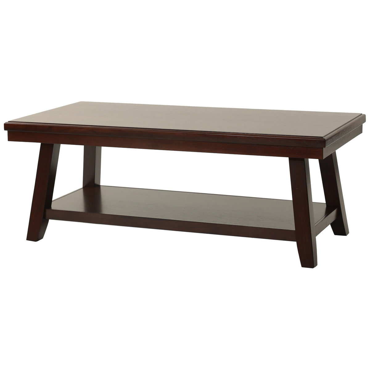 Walnut Rectangular Coffee Table with Storage, 47 in