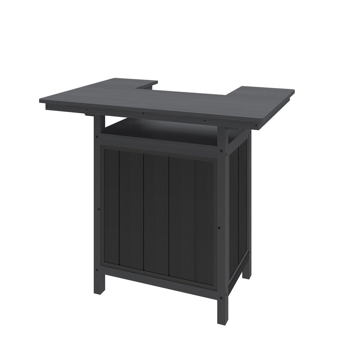 Gray Aluminum Outdoor Kitchen Island