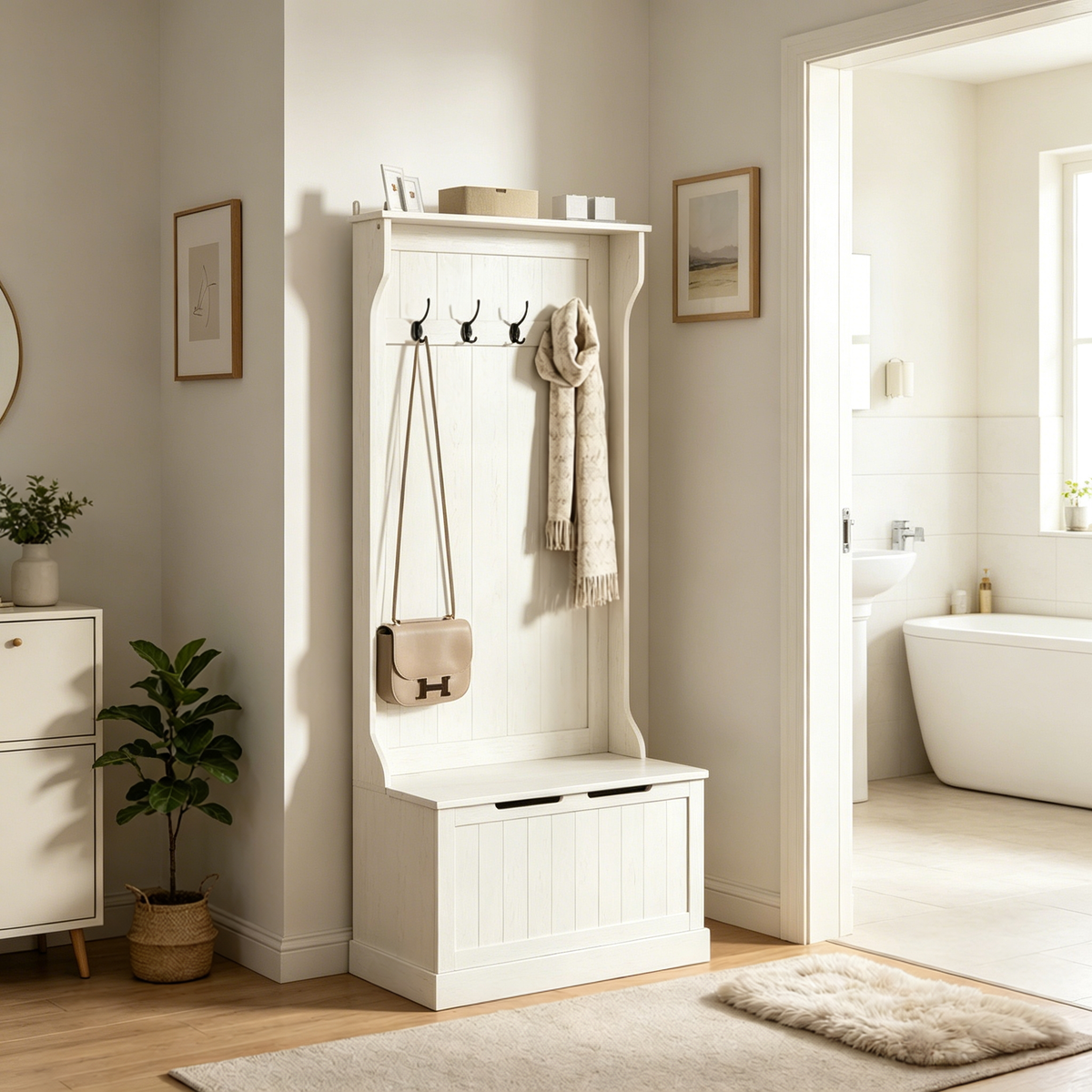 Cream Coat Rack