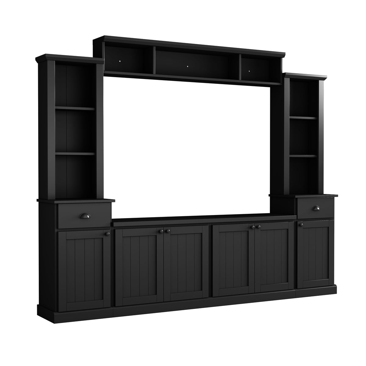 Black Entertainment Center for TVs up to 75 in, 103 in Wide
