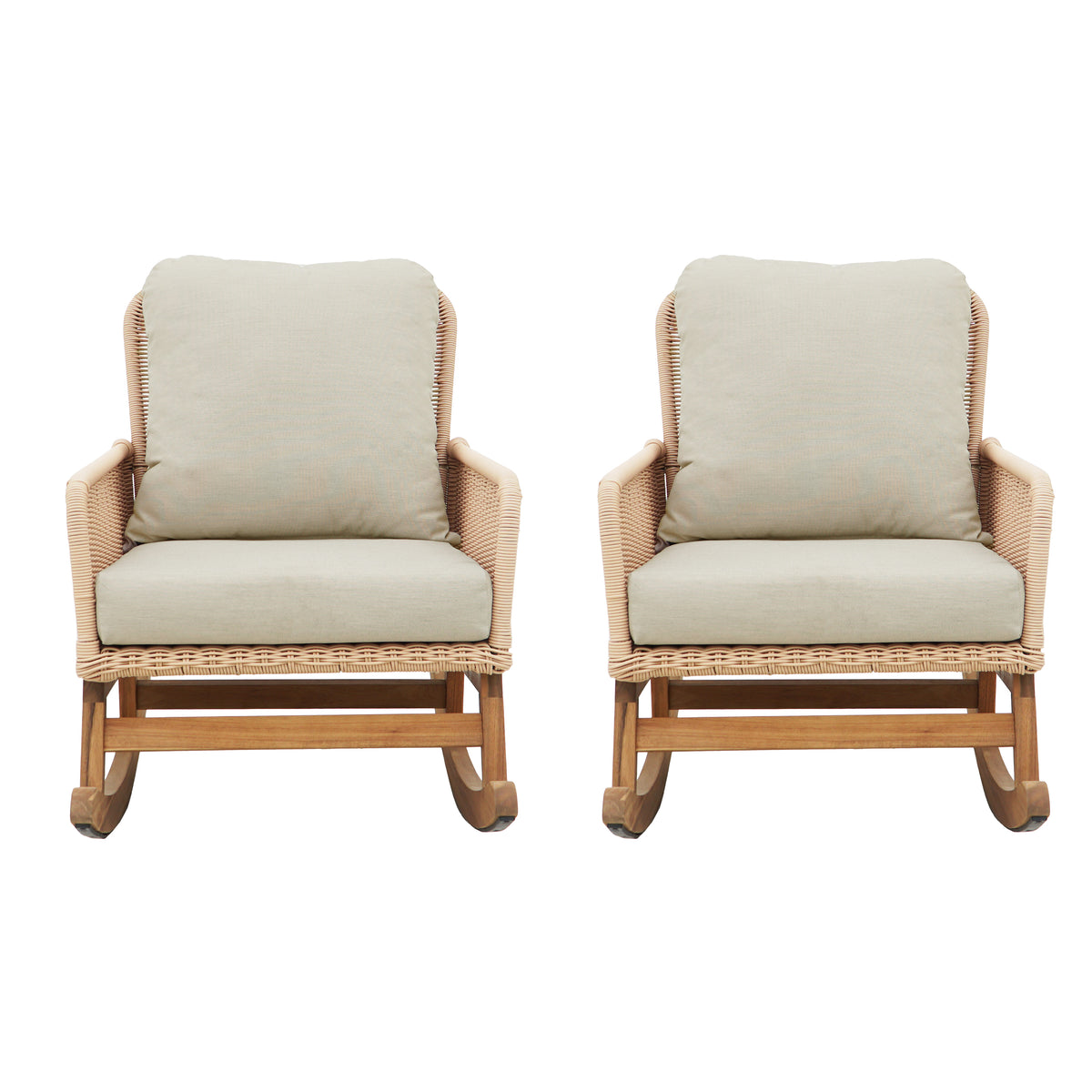 Beige Rocking Chair, Set of 2