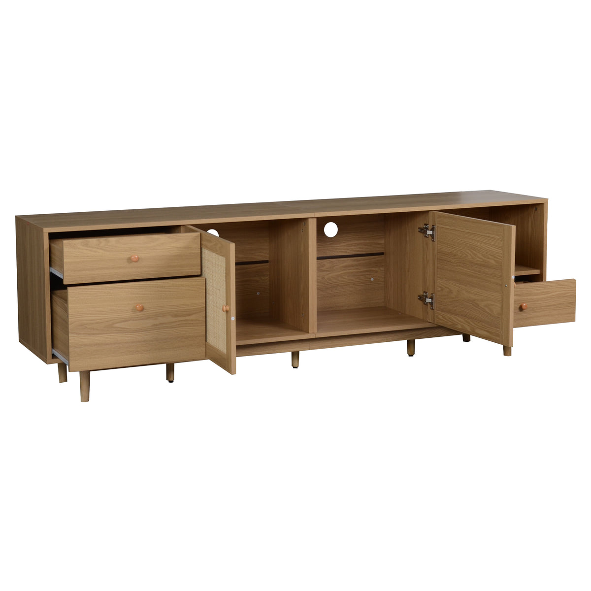 Natural TV Stand for TVs up to 75 in