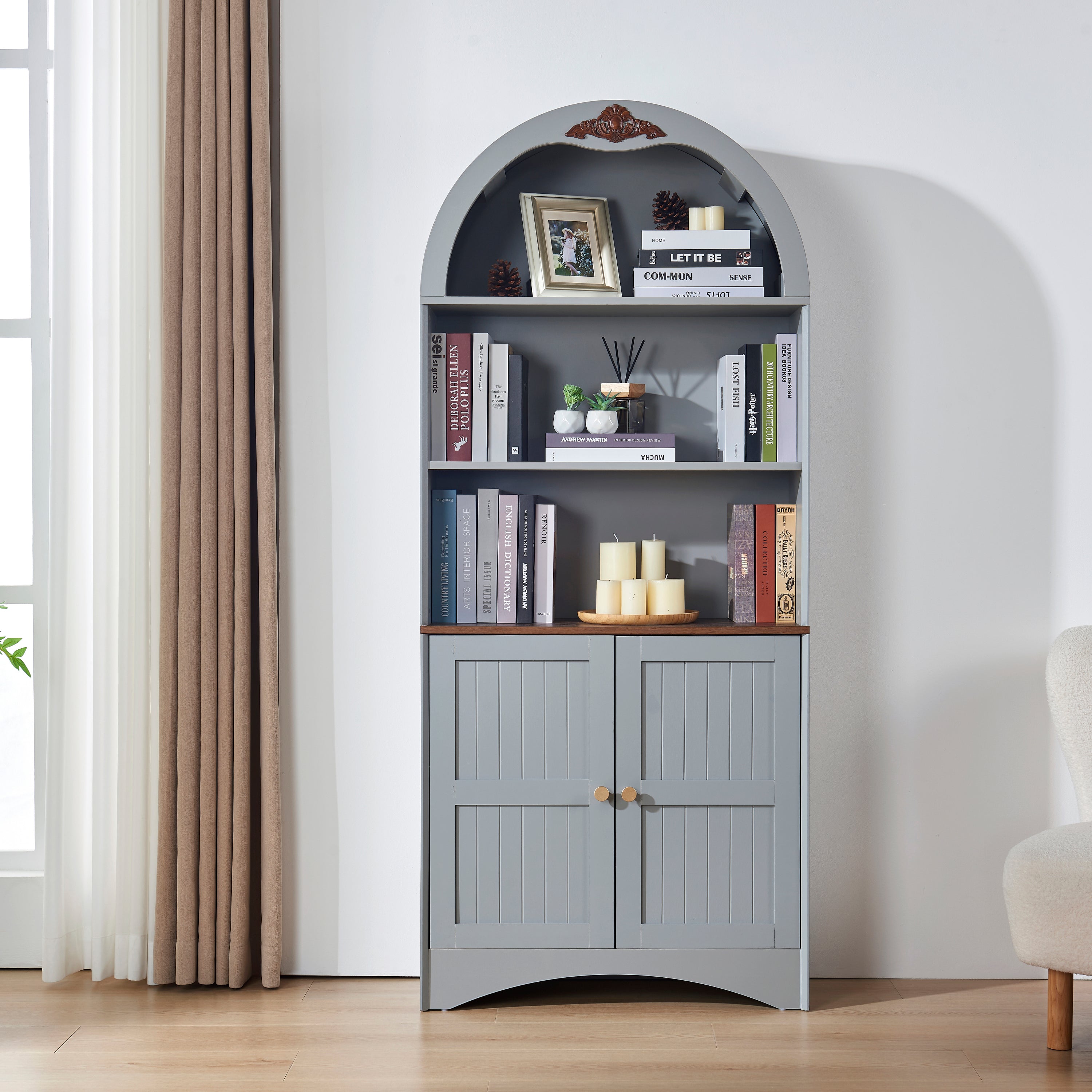 Storage Cabinet with Adjustable Shelves, 30.4 in, Blue, 5 or More Spaces