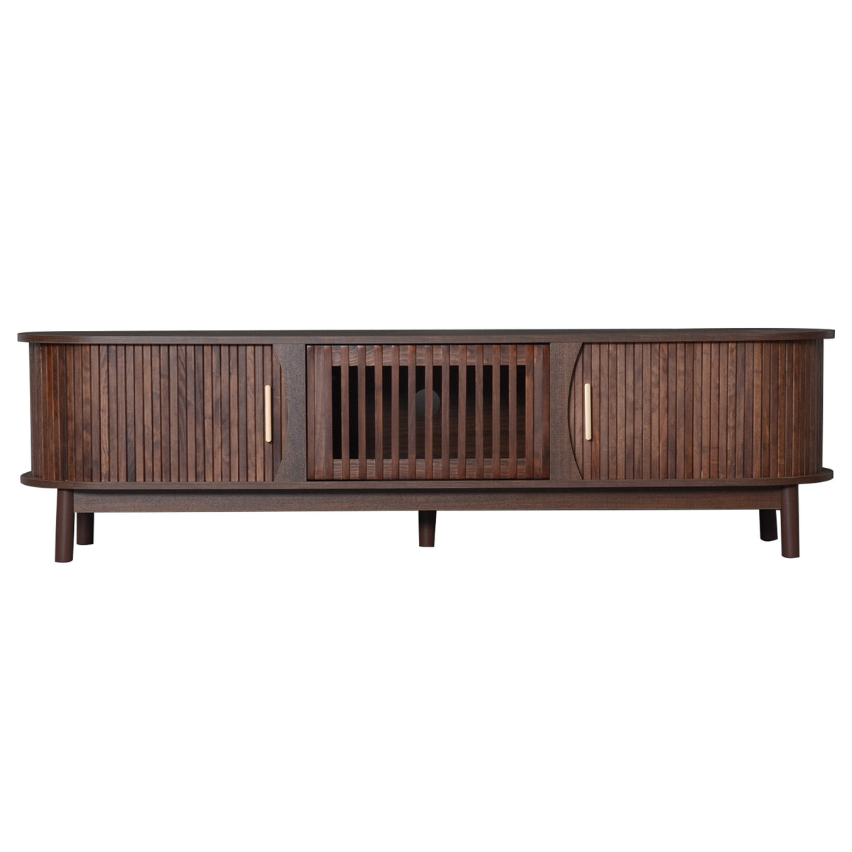 Dark Brown TV Stand for TVs up to 75 in, 66.9 in Wide