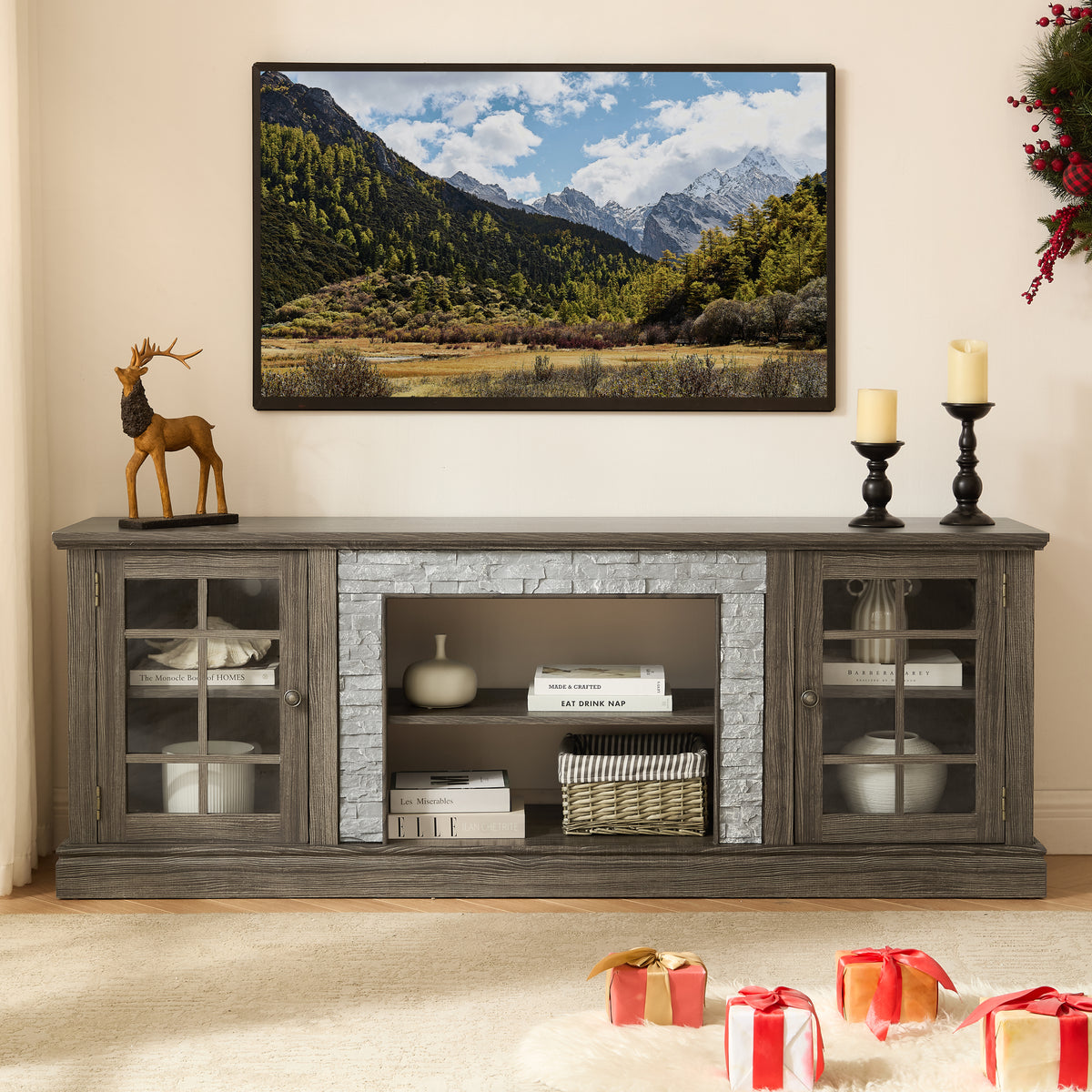 Gray Entertainment Center, 70.1 in Wide