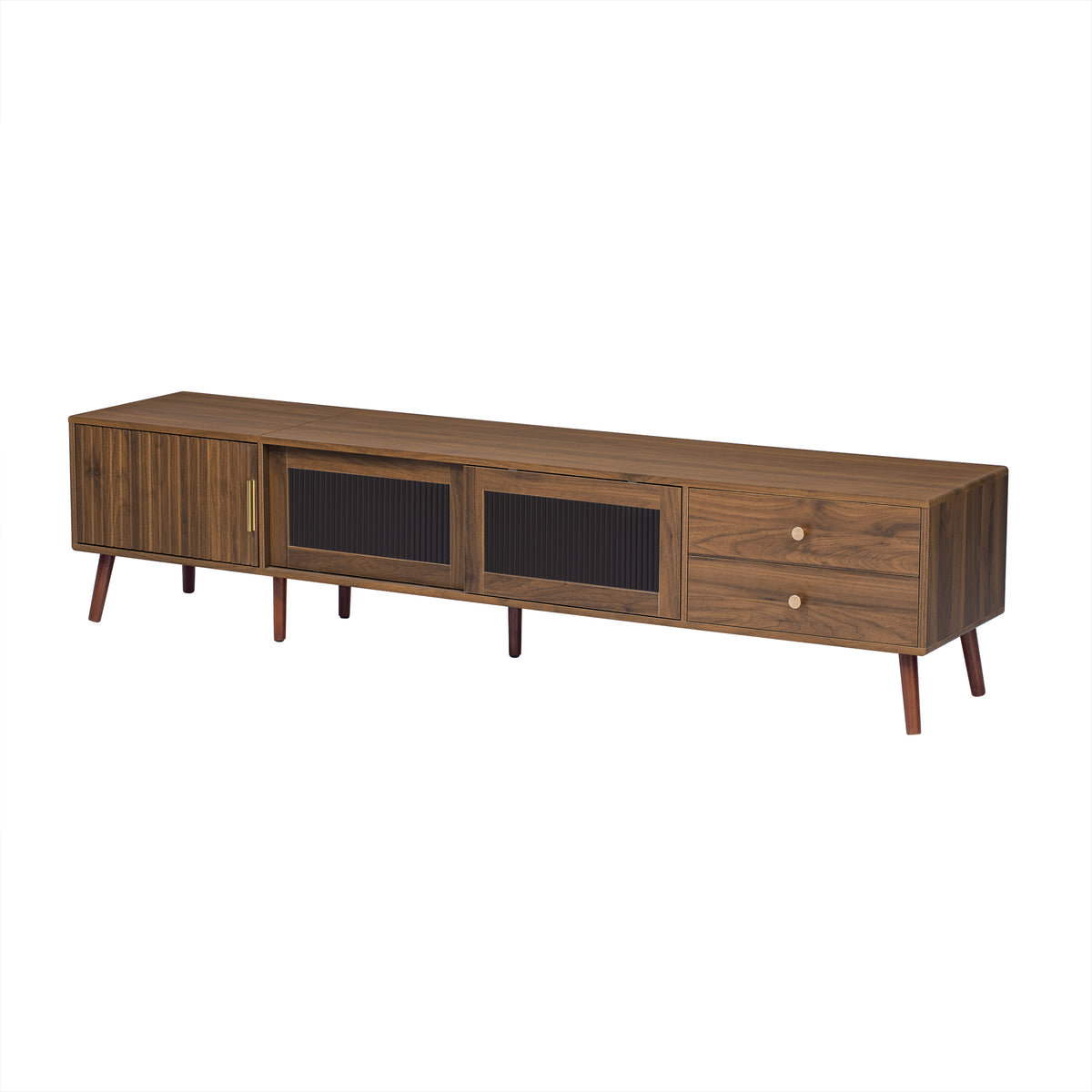 Natural TV Stand for TVs up to 85 in, 76.7 in Wide