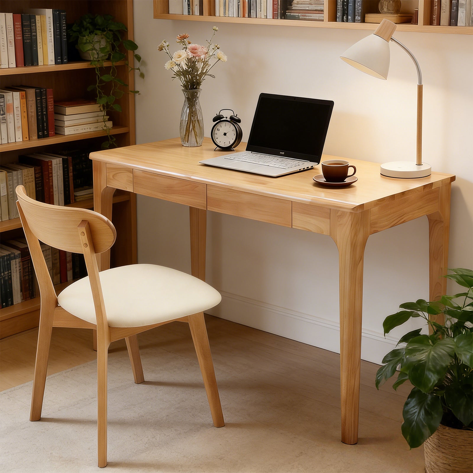 Height Adjustable Standing Desk, 47.2 in, Natural