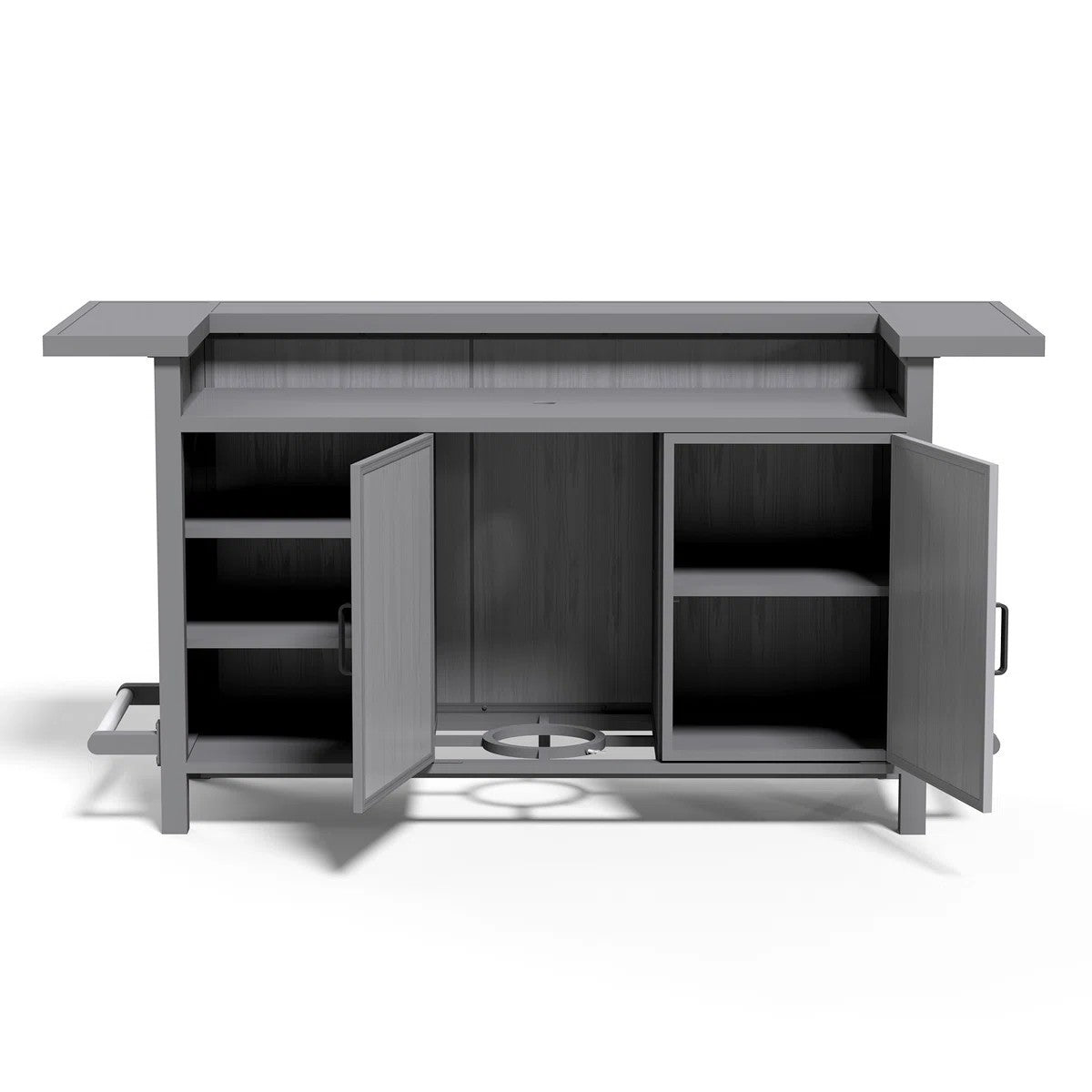 Gray Aluminum Grill Cart