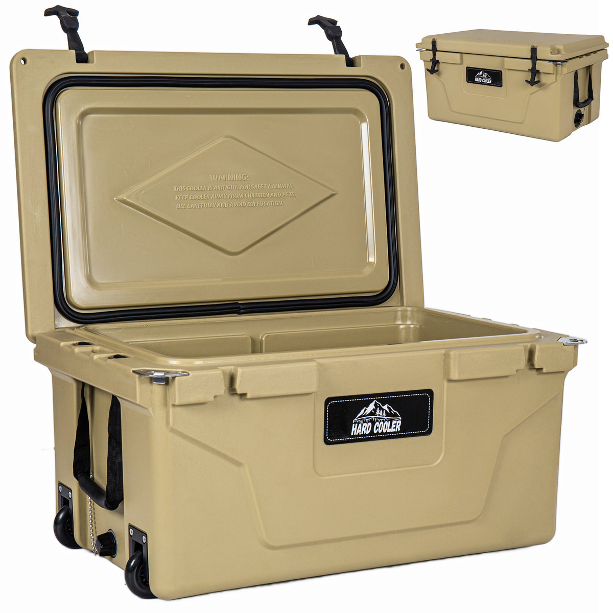 Khaki Resin Hard Cooler