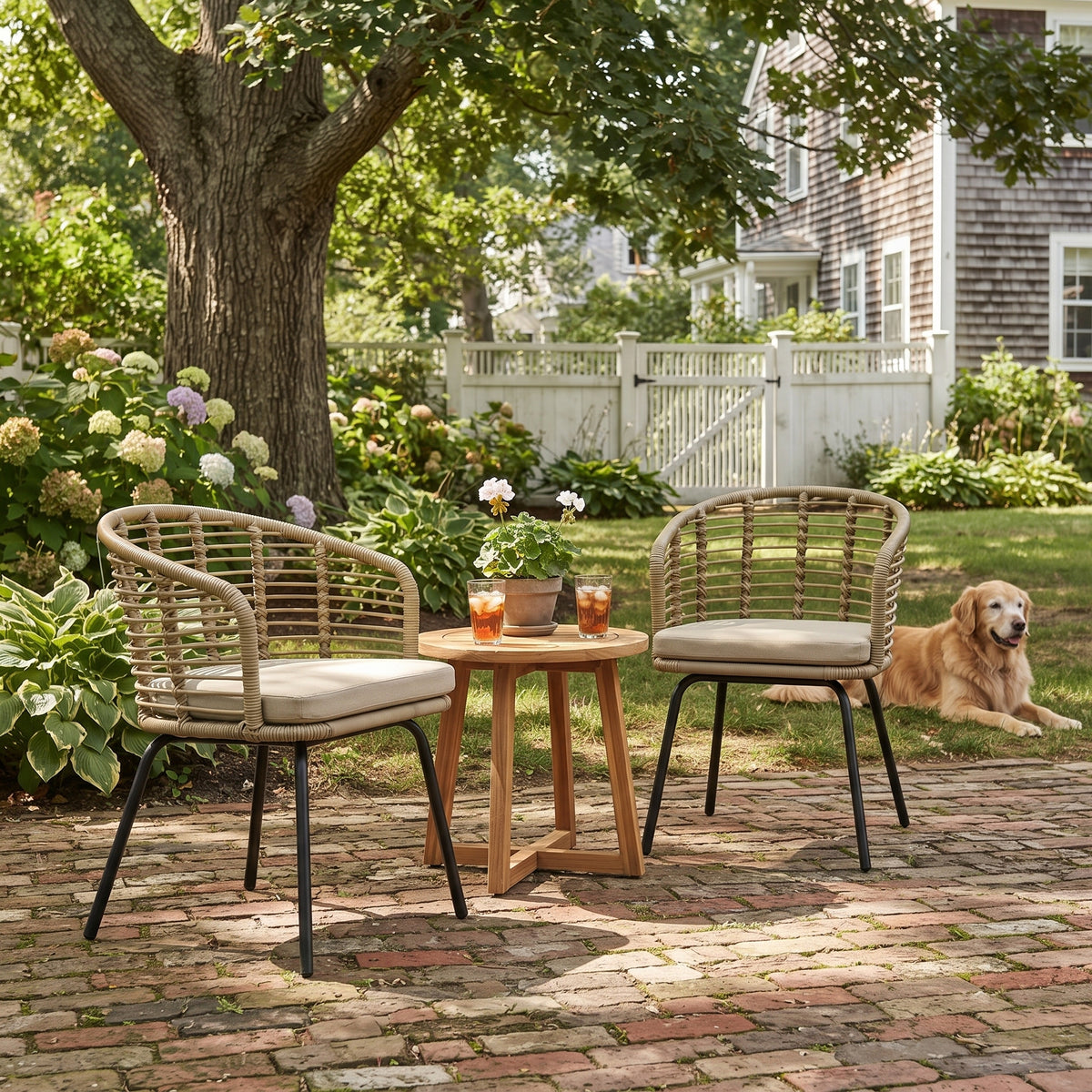 Brown Wicker Patio Chair