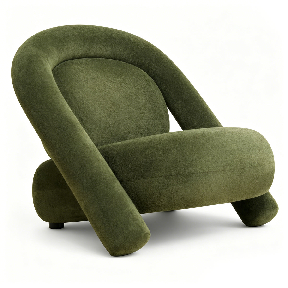 Dark Green Velvet Accent Chair, 32.3 in Wide