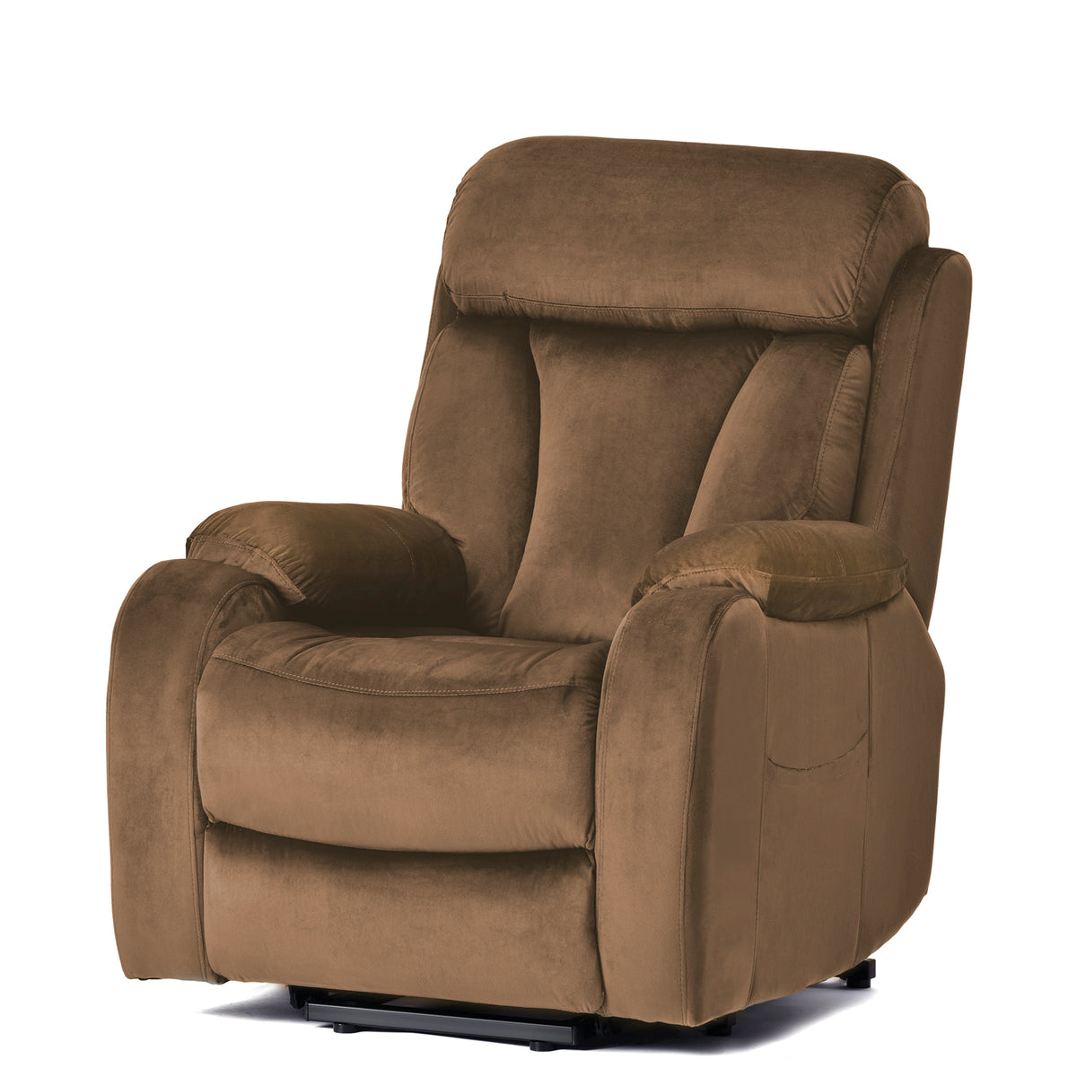 Brown Velvet Power Lift Recliner