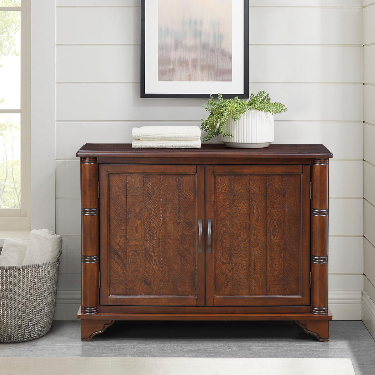 Espresso Entryway Console Table with Storage, 40 in Wide